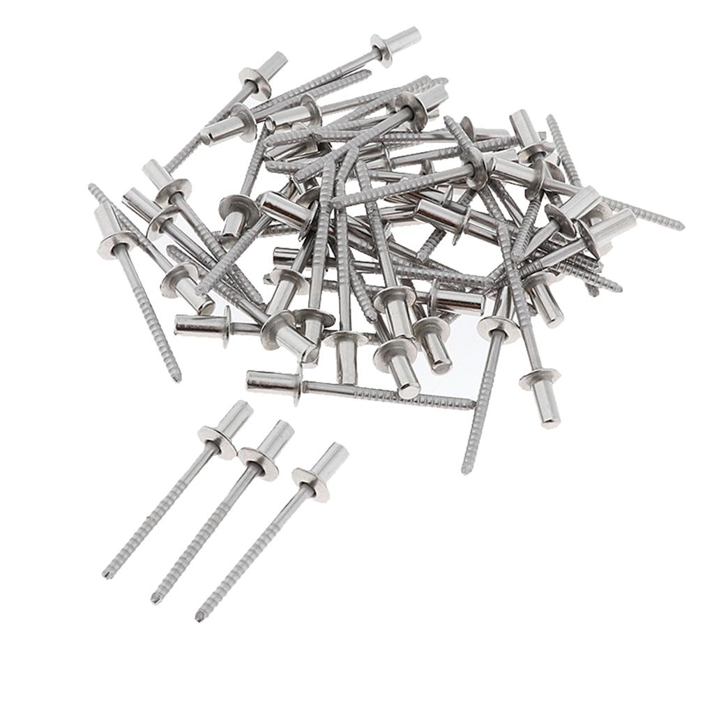 DOME HEAD POP RIVETS OPEN BLIND STAINLESS STEEL 3mm dia 50pcs