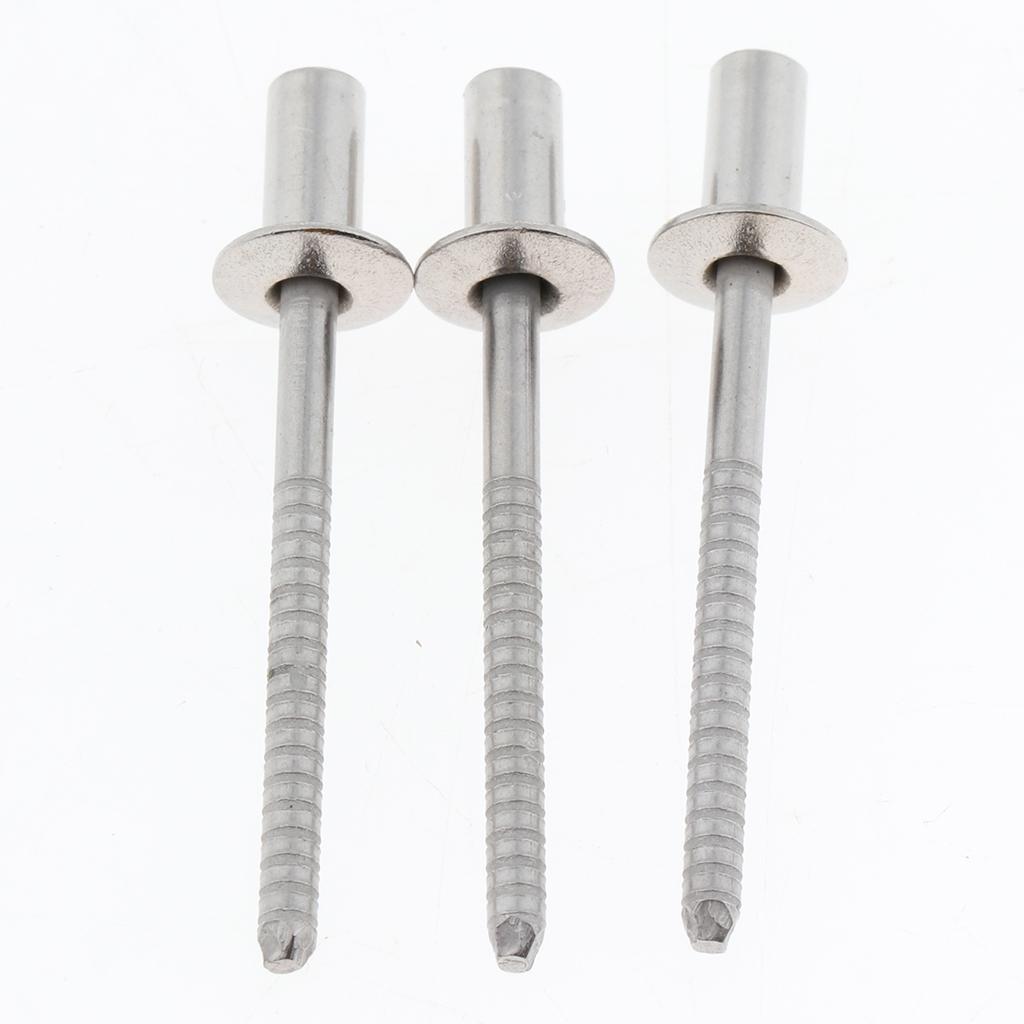 DOME HEAD POP RIVETS OPEN BLIND STAINLESS STEEL 3mm dia 50pcs