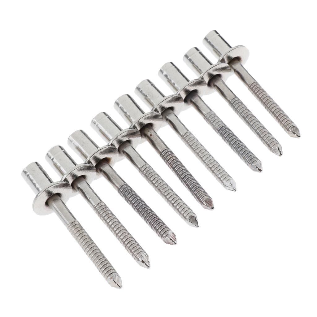 10pcs DOME HEAD POP RIVETS OPEN BLIND STAINLESS STEEL 10pcs 6.4mm dia