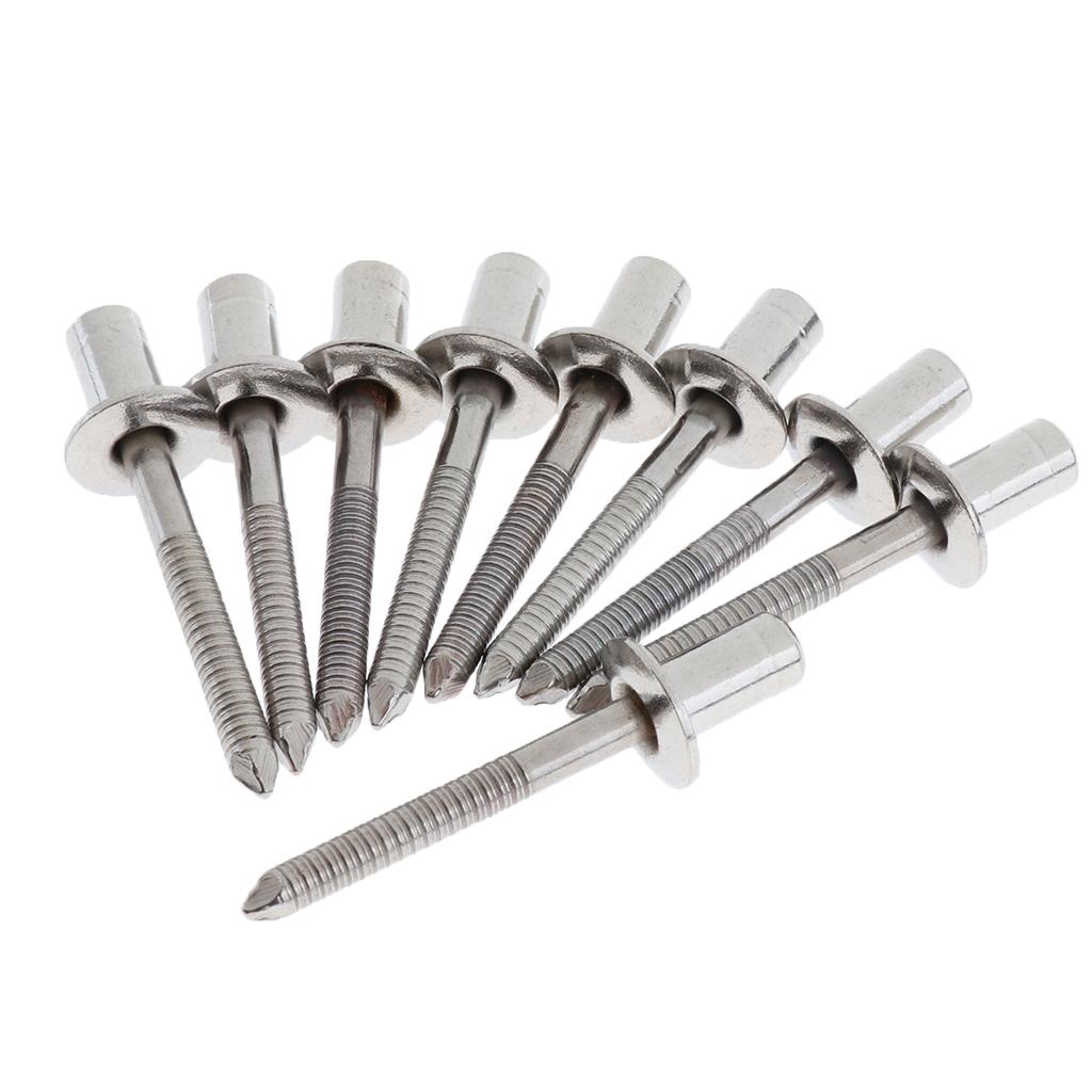 10pcs DOME HEAD POP RIVETS OPEN BLIND STAINLESS STEEL 10pcs 6.4mm dia