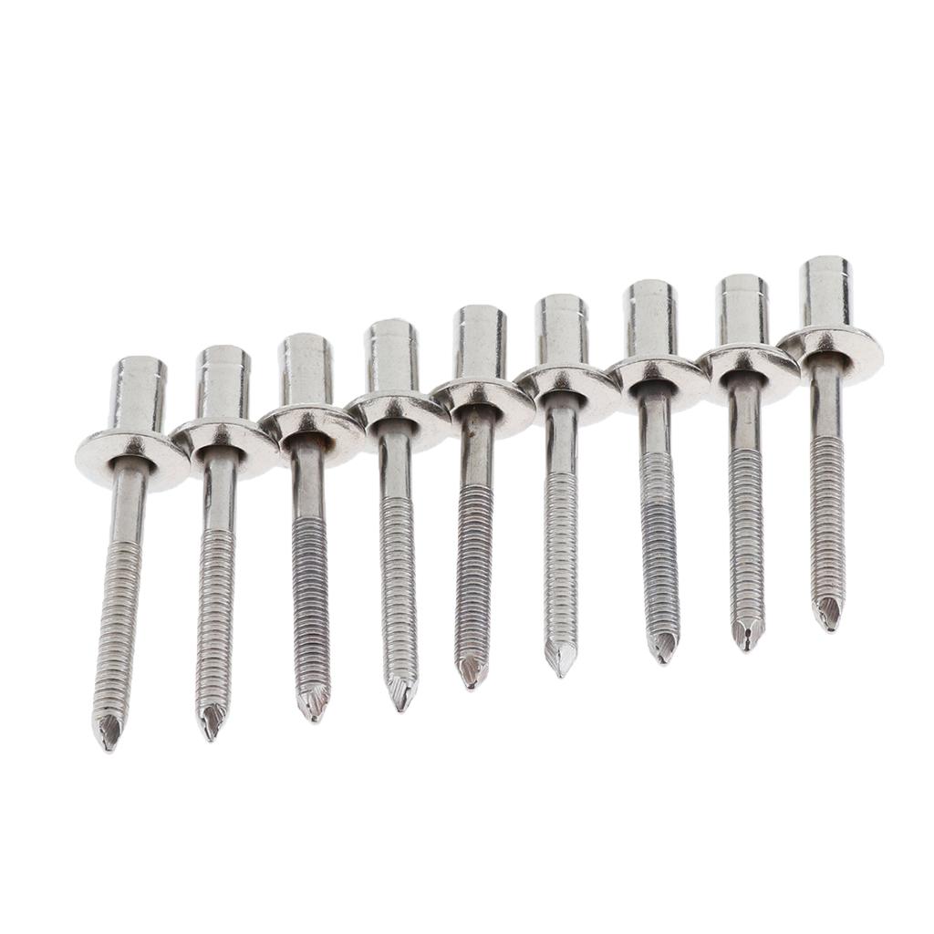 10pcs DOME HEAD POP RIVETS OPEN BLIND STAINLESS STEEL 10pcs 6.4mm dia