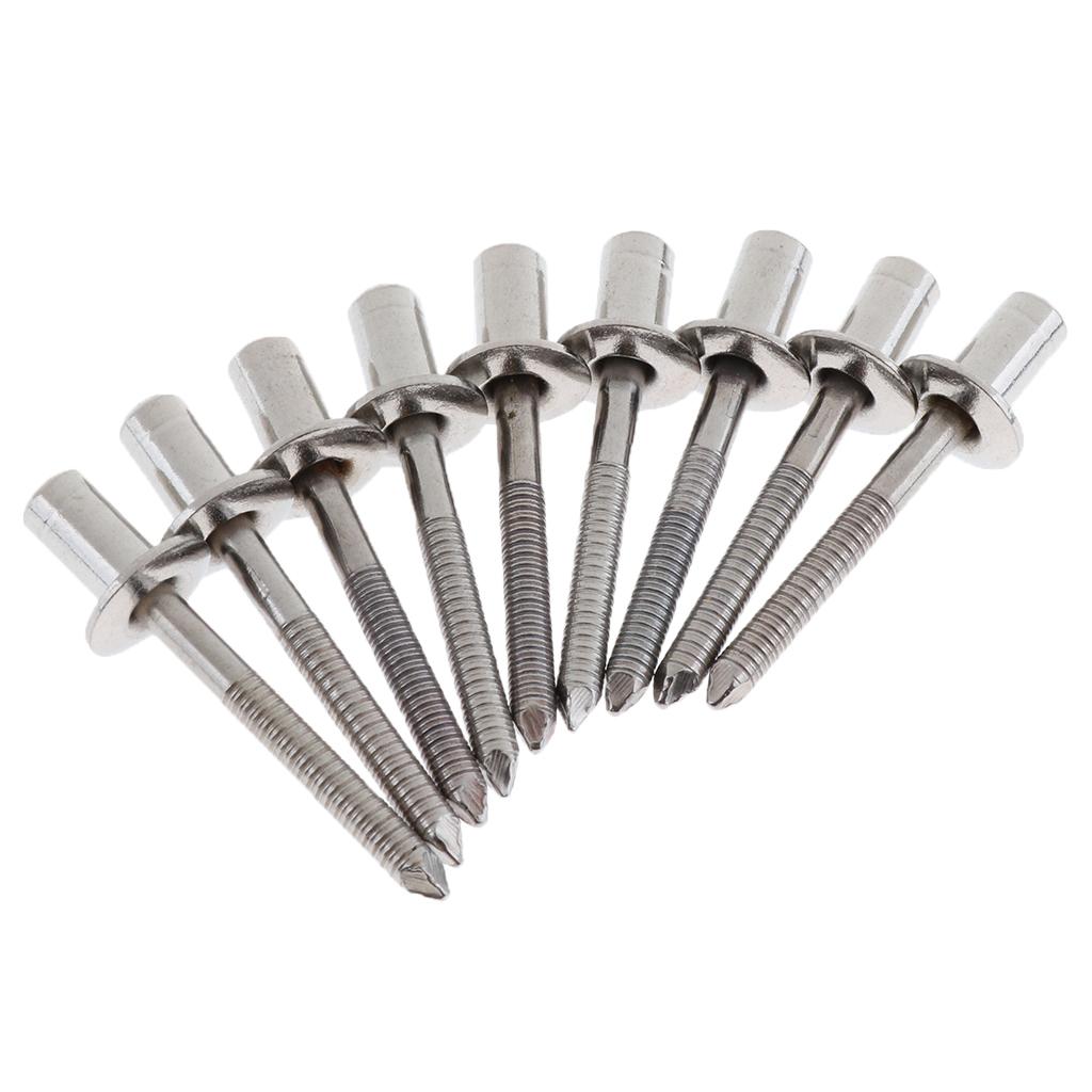 DOME HEAD POP RIVETS OPEN BLIND STAINLESS STEEL 6.4mm dia 10pcs