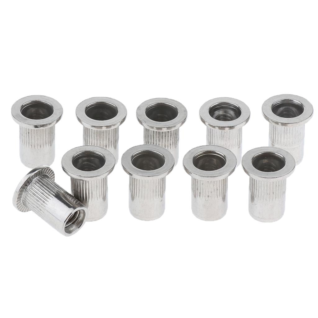 10Pcs/Lot M4-M8 Stainless Steel Metric Thread Rivet Nut Rivnut Inserts Nut M6