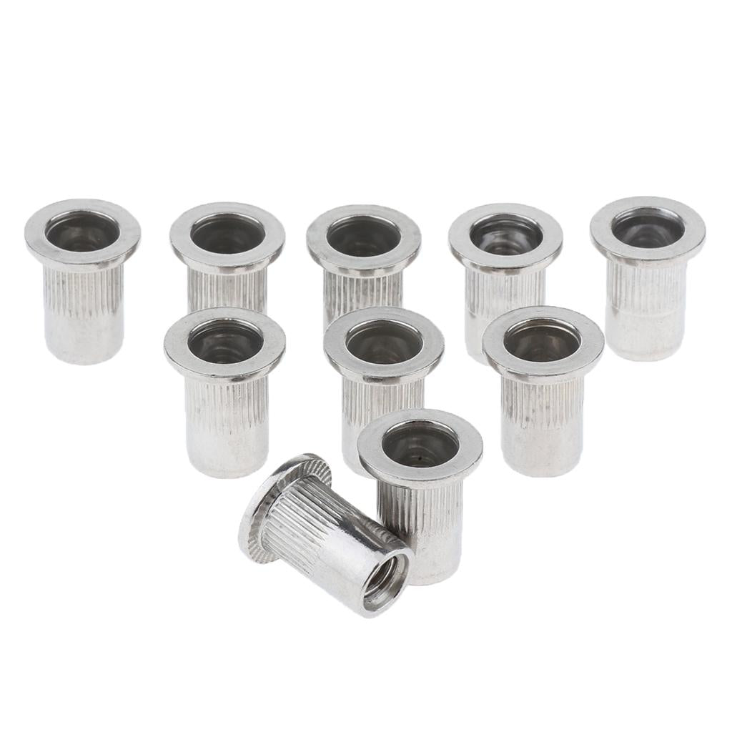 10Pcs/Lot M4-M8 Stainless Steel Metric Thread Rivet Nut Rivnut Inserts Nut M6