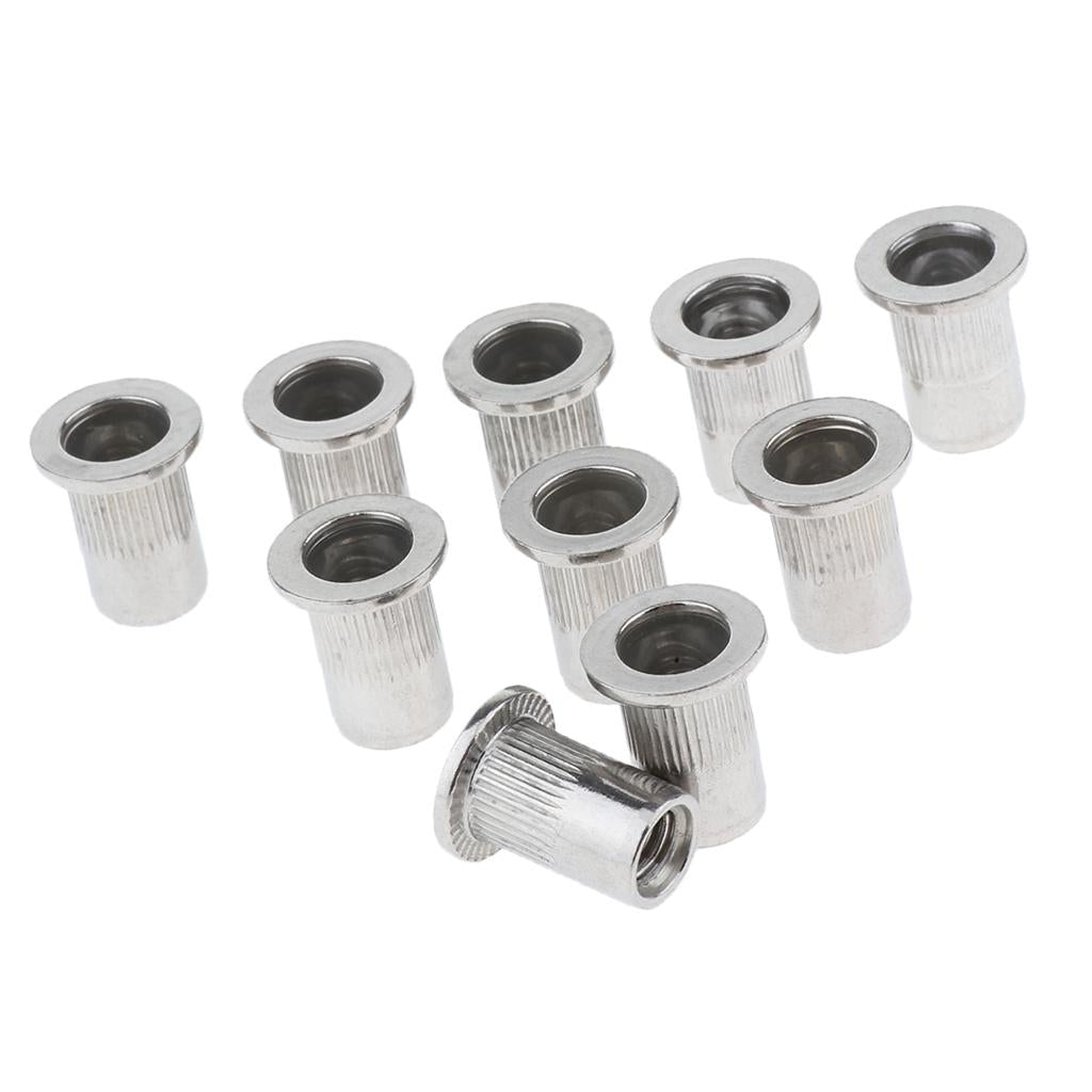 10Pcs/Lot M4-M8 Stainless Steel Metric Thread Rivet Nut Rivnut Inserts Nut M6