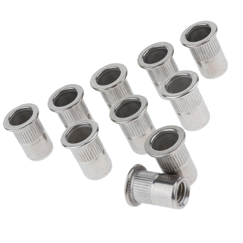 10Pcs/Lot M4-M8 Stainless Steel Metric Thread Rivet Nut Rivnut Inserts Nut M8