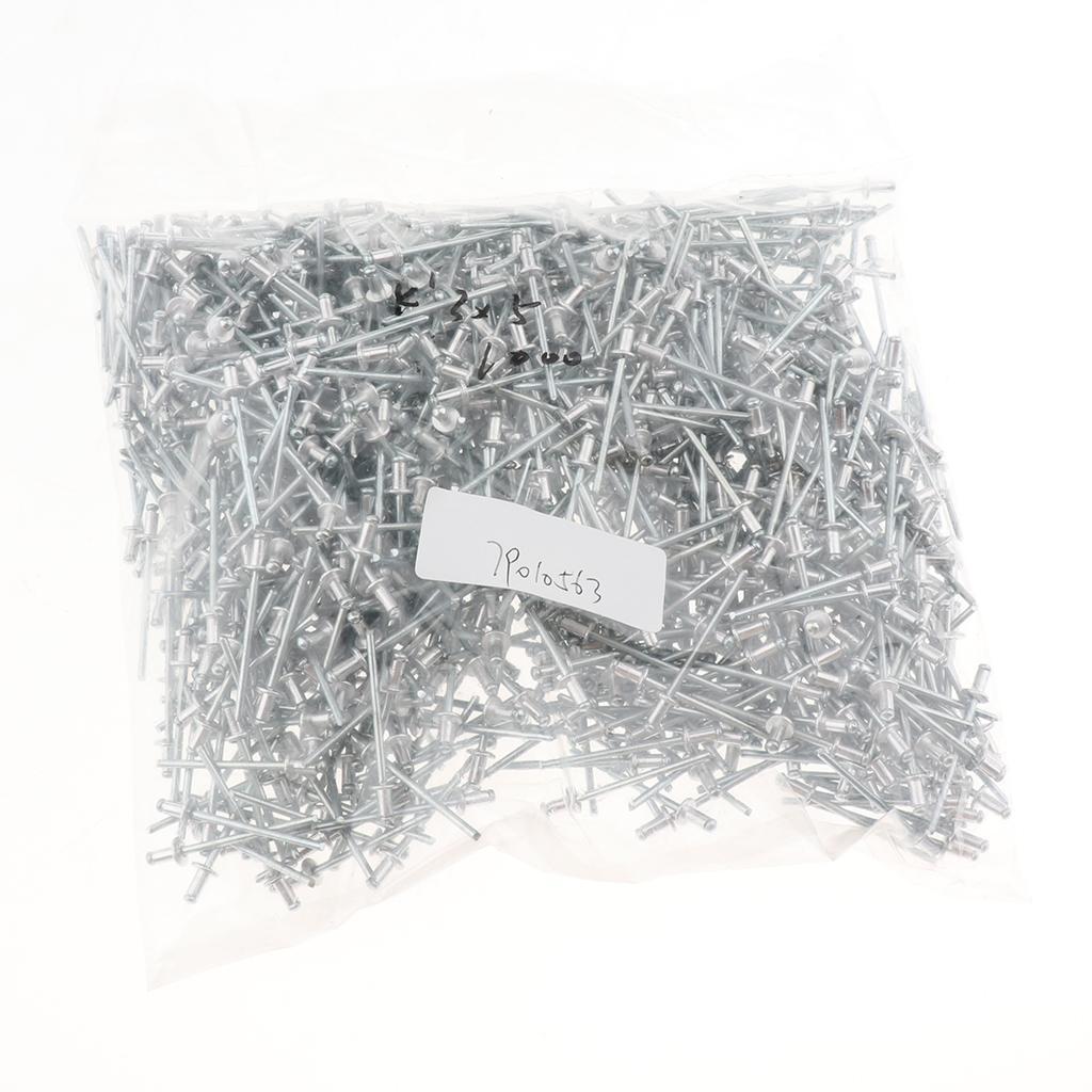 1000 PACK DOME HEAD POP RIVETS OPEN BLIND STAINLESS STEEL 3mm 3.0x5mm