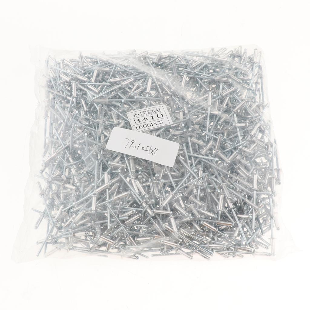 1000 PACK DOME HEAD POP RIVETS OPEN BLIND STAINLESS STEEL 3mm 3.0x10mm