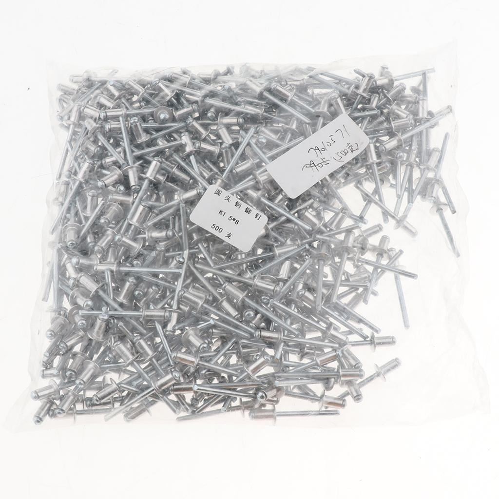 500 PACK DOME HEAD POP RIVETS OPEN BLIND STAINLESS STEEL 5mm 5x8mm