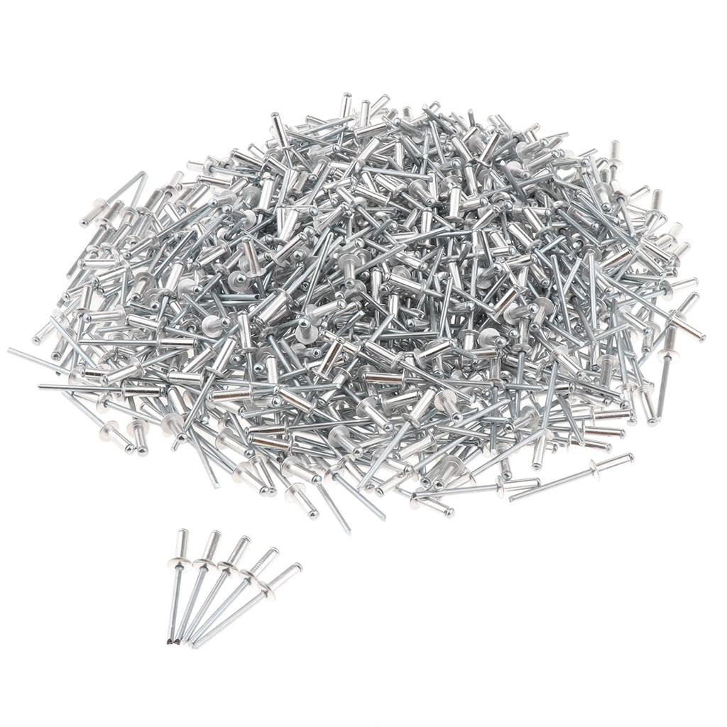 500 PACK DOME HEAD POP RIVETS OPEN BLIND STAINLESS STEEL 4.0x16mm