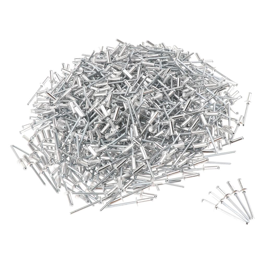 500 PACK DOME HEAD POP RIVETS OPEN BLIND STAINLESS STEEL 4.0x16mm