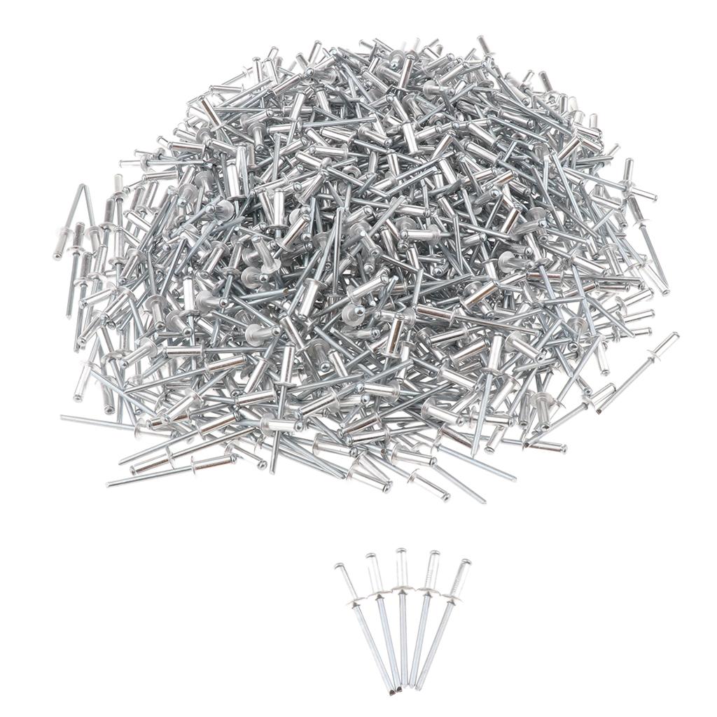 500 PACK DOME HEAD POP RIVETS OPEN BLIND STAINLESS STEEL 4.0x16mm