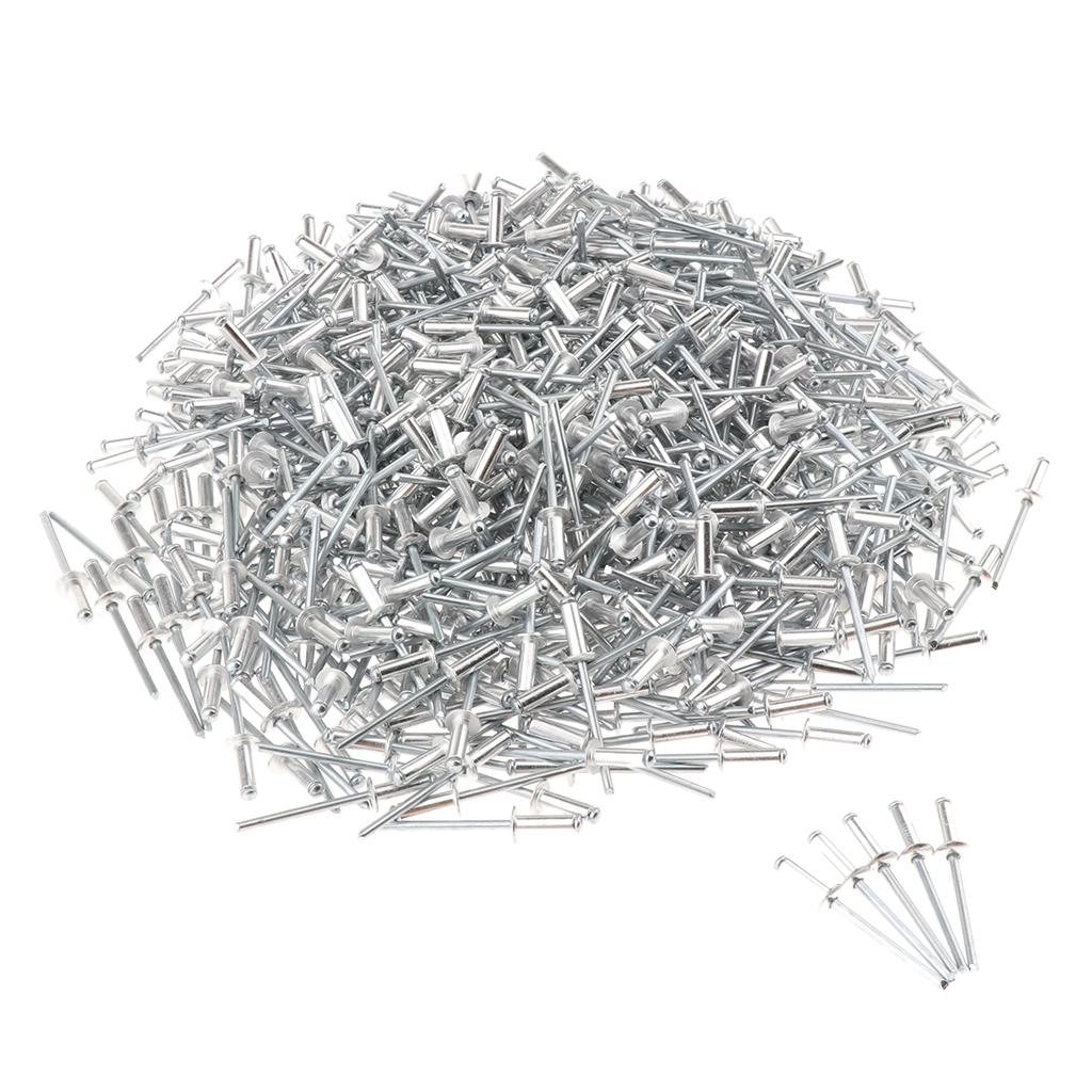 500 PACK DOME HEAD POP RIVETS OPEN BLIND STAINLESS STEEL 4.0x16mm