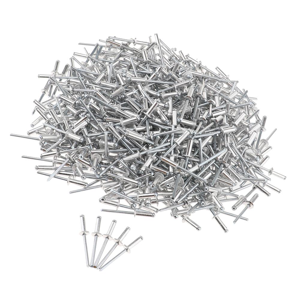 500 PACK DOME HEAD POP RIVETS OPEN BLIND STAINLESS STEEL 4.8mm 4.8x12mm