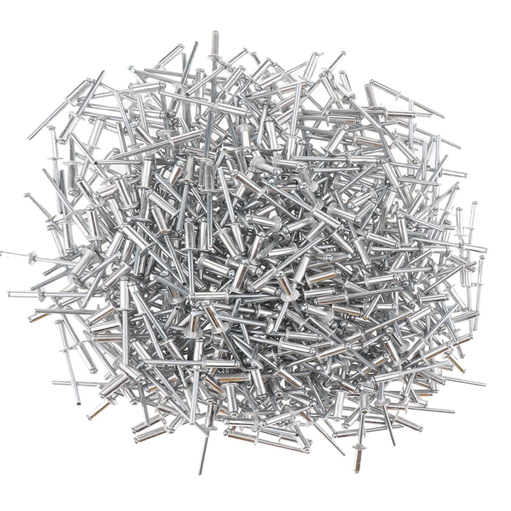 500 PACK DOME HEAD POP RIVETS OPEN BLIND STAINLESS STEEL 4.8mm 4.8x12mm