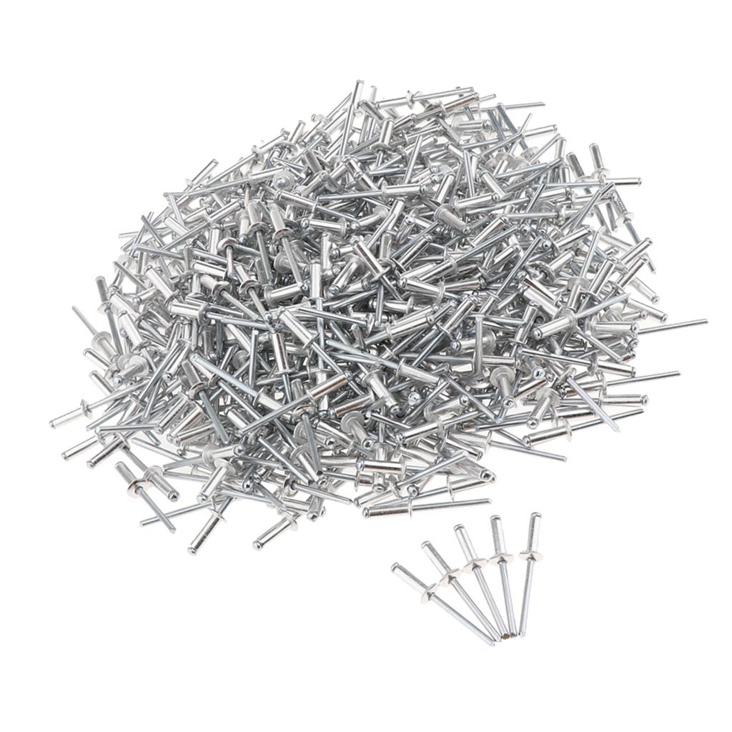 500 PACK DOME HEAD POP RIVETS OPEN BLIND STAINLESS STEEL 4.8mm 4.8x12mm