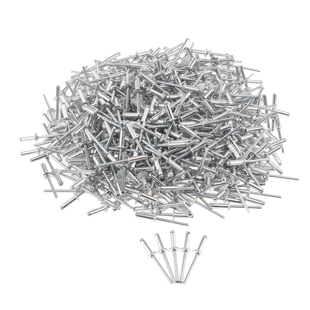 500 PACK DOME HEAD POP RIVETS OPEN BLIND STAINLESS STEEL 4.8mm 4.8x12mm