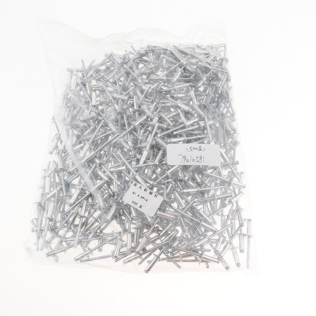 500 PACK DOME HEAD POP RIVETS OPEN BLIND STAINLESS STEEL 4.8mm 4.8x14mm