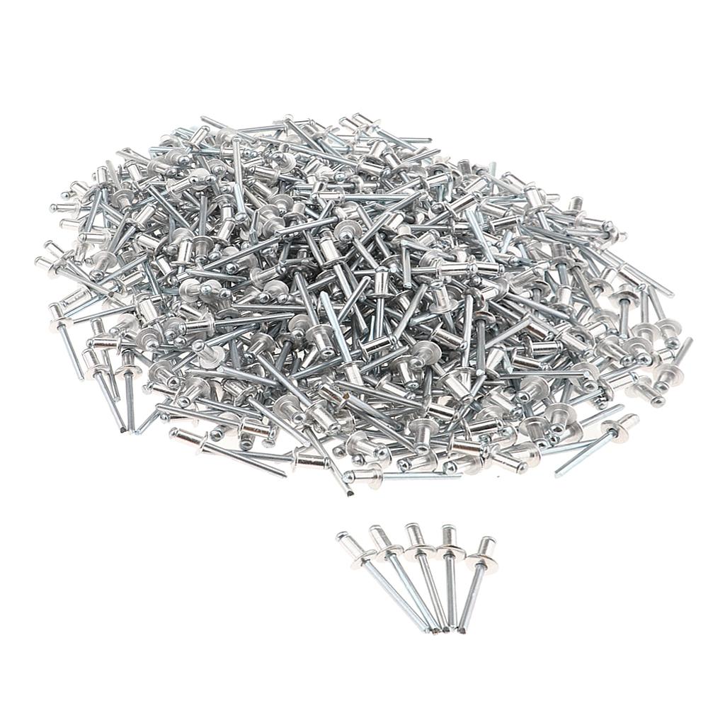 500 PACK DOME HEAD POP RIVETS OPEN BLIND STAINLESS STEEL 4.8mm 4.8x6mm