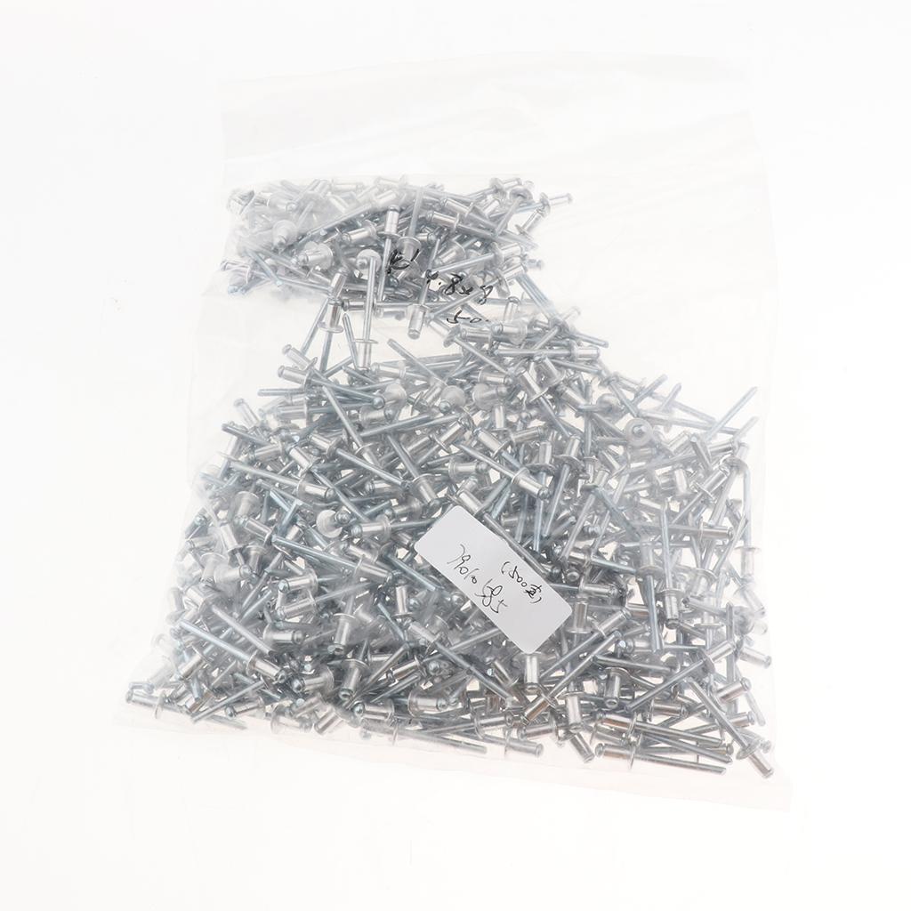 500 PACK DOME HEAD POP RIVETS OPEN BLIND STAINLESS STEEL 4.8mm 4.8x8mm