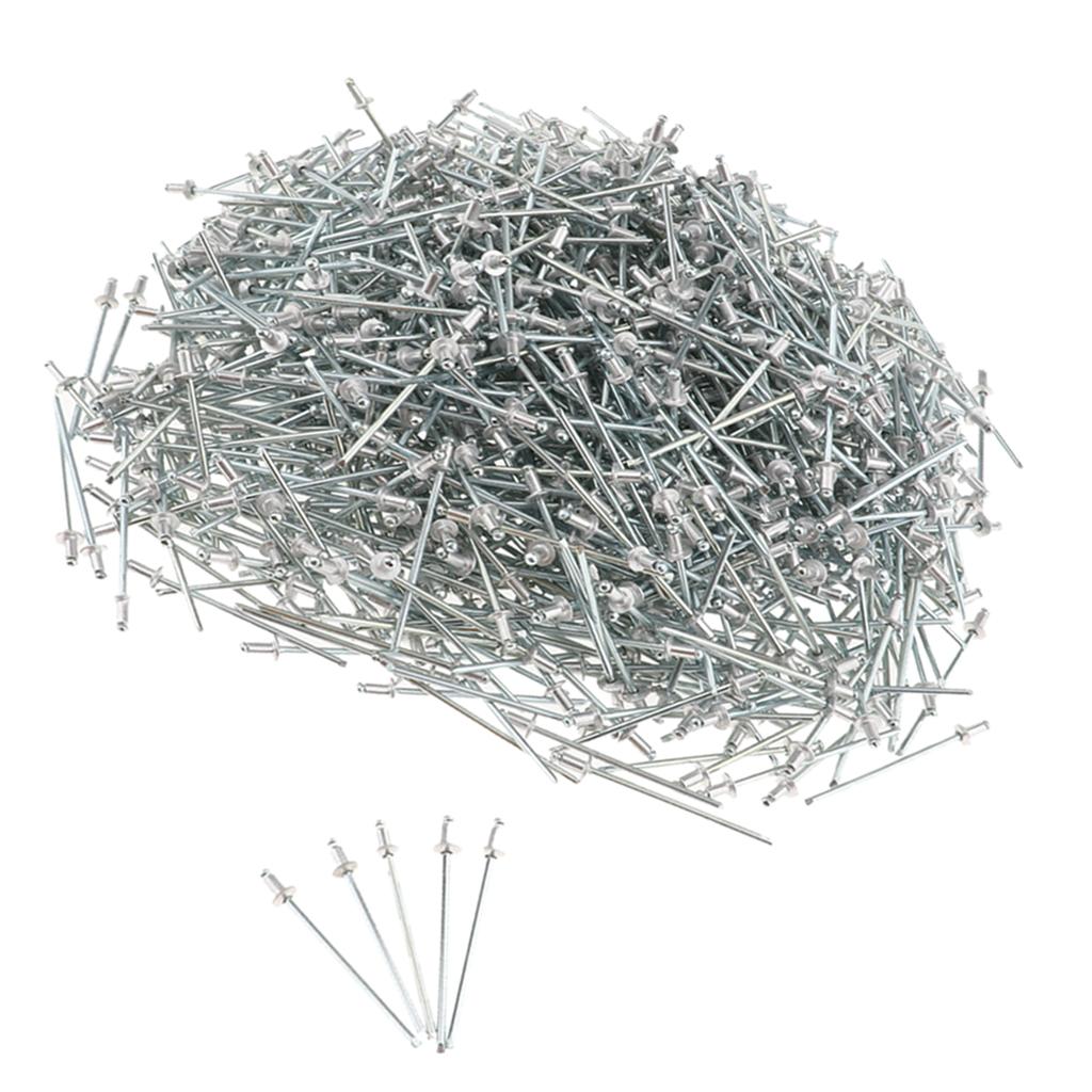 1000 PACK DOME HEAD POP RIVETS OPEN BLIND STAINLESS STEEL 2.4mm 2.4x4mm