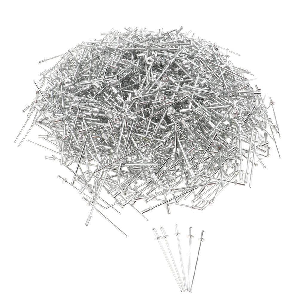 1000 PACK DOME HEAD POP RIVETS OPEN BLIND STAINLESS STEEL 2.4mm 2.4x5mm