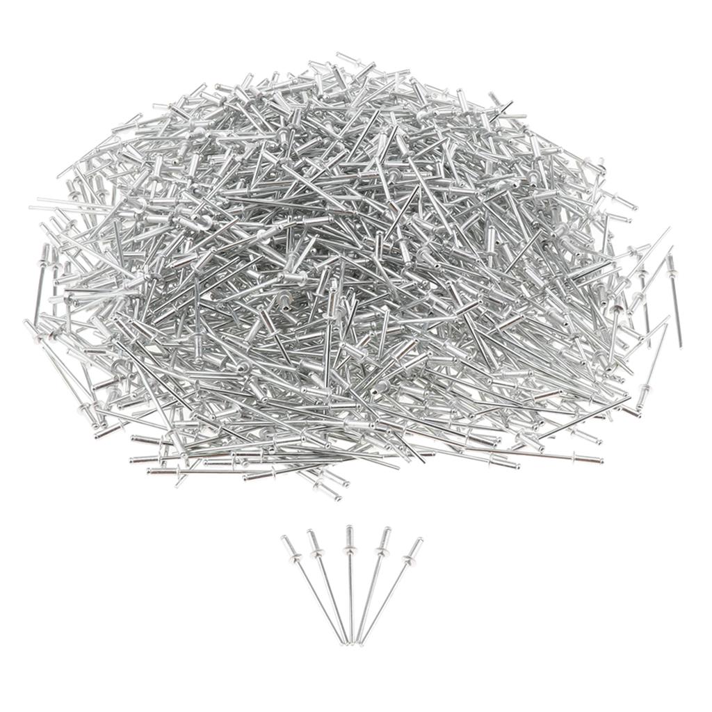 1000 PACK DOME HEAD POP RIVETS OPEN BLIND STAINLESS STEEL 2.4mm 2.4x7mm