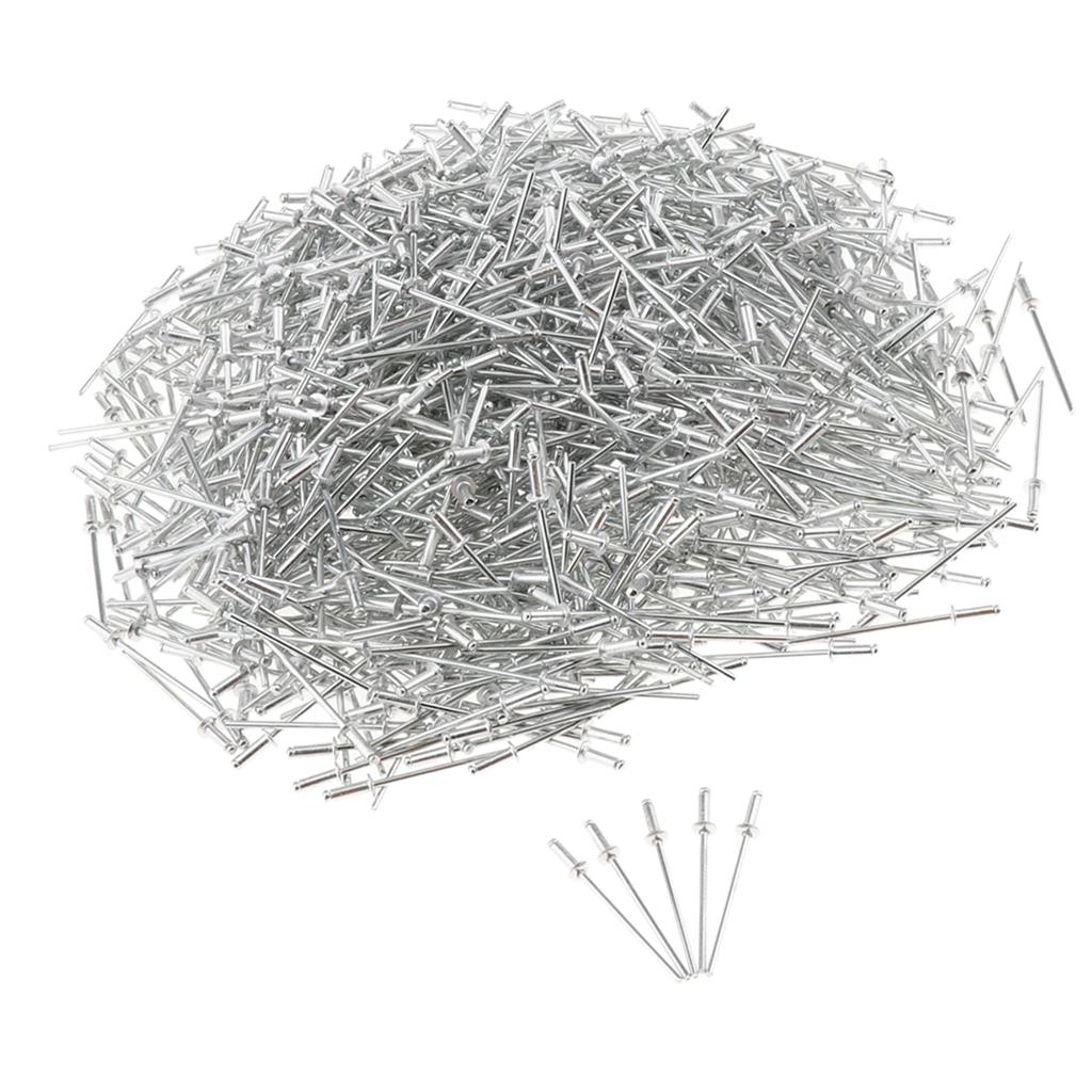 1000 PACK DOME HEAD POP RIVETS OPEN BLIND STAINLESS STEEL 2.4mm 2.4x7mm