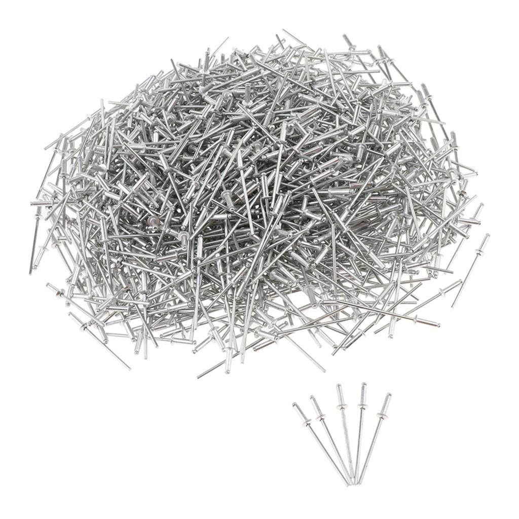 1000 PACK DOME HEAD POP RIVETS OPEN BLIND STAINLESS STEEL 2.4mm 2.4x8mm