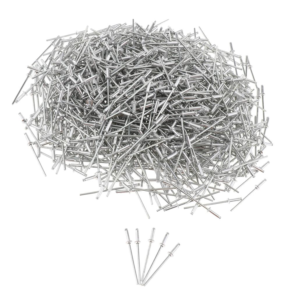 1000 PACK DOME HEAD POP RIVETS OPEN BLIND STAINLESS STEEL 2.4mm 2.4x8mm