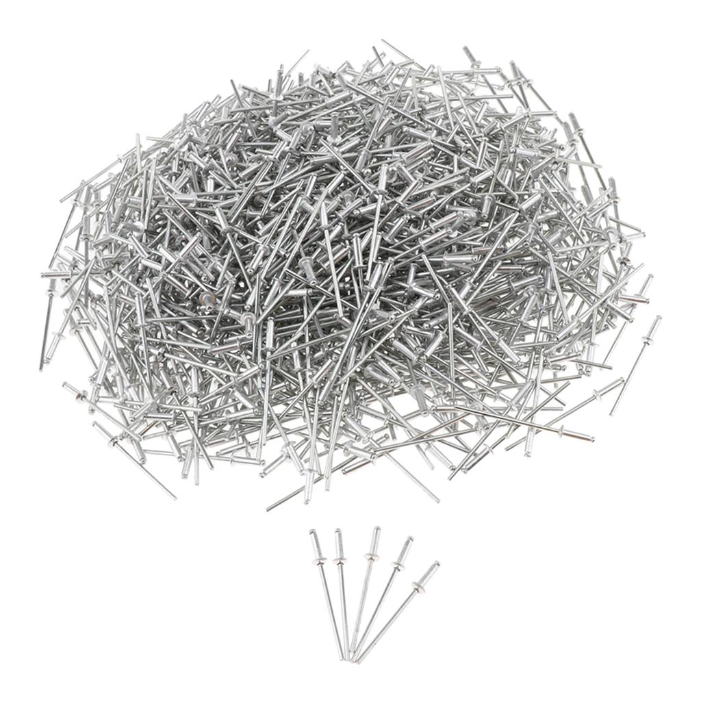 1000 PACK DOME HEAD POP RIVETS OPEN BLIND STAINLESS STEEL 2.4mm 2.4x8mm