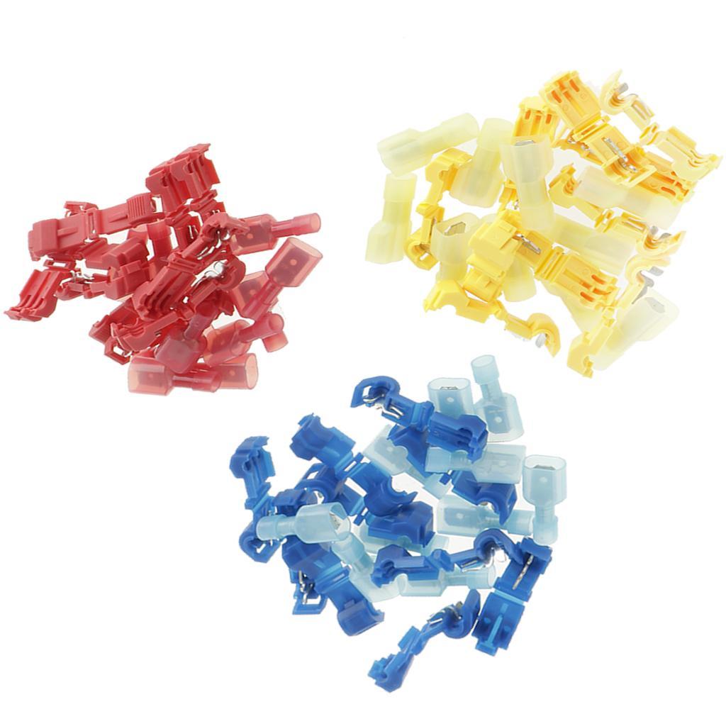 60PCS T Tap Electrical Connectors-Quick Wire Splice Taps Wire Connectors