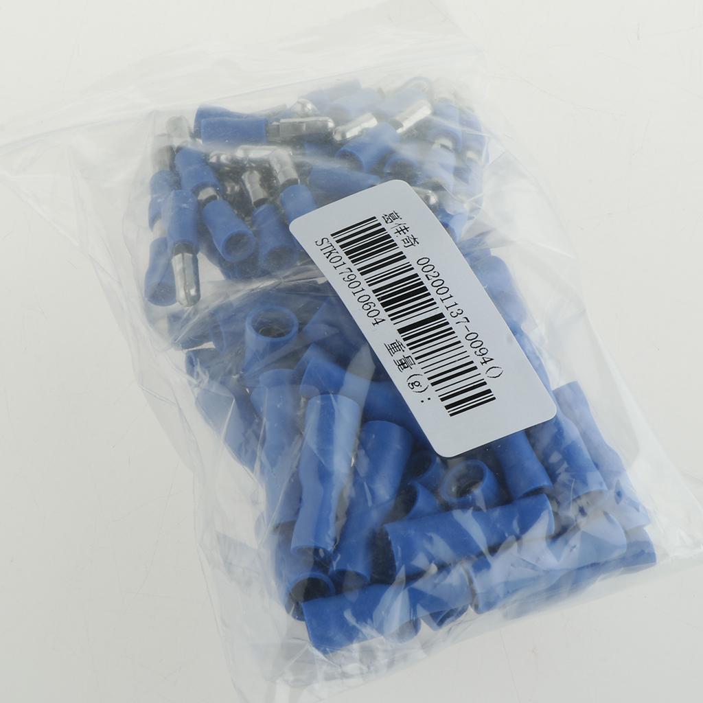 100pcs Fully Insulated Wire Crimp Terminal Quick Connectors Wiring Spade