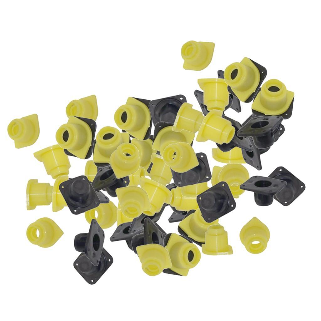 Plastic Beekeeping Bee Roller Cages Base Catcher Beekeeping Tool 50pcs Black and Yellow