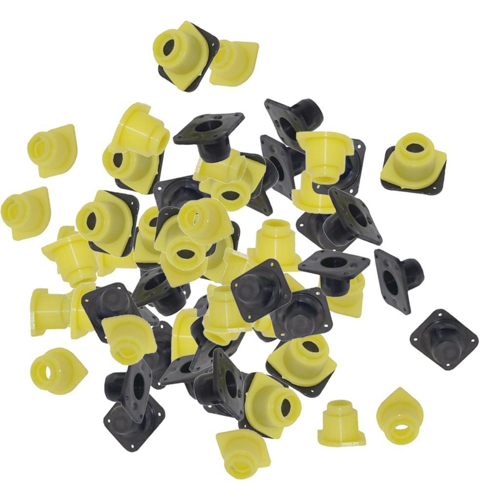 Plastic Beekeeping Bee Roller Cages Base Catcher Beekeeping Tool 50pcs Black and Yellow