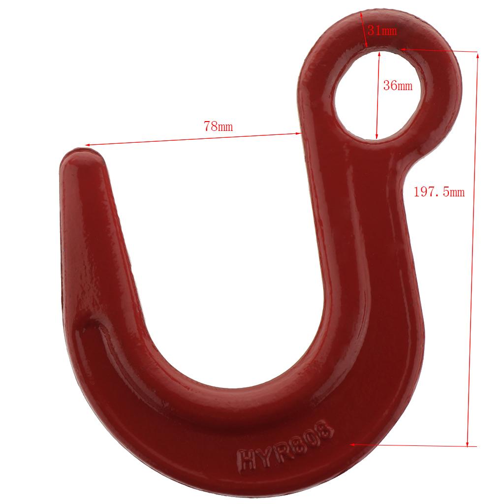 Stainless Steel Eye Hook Lifting Cargo Hook 60mm Opening - 3.2T Max