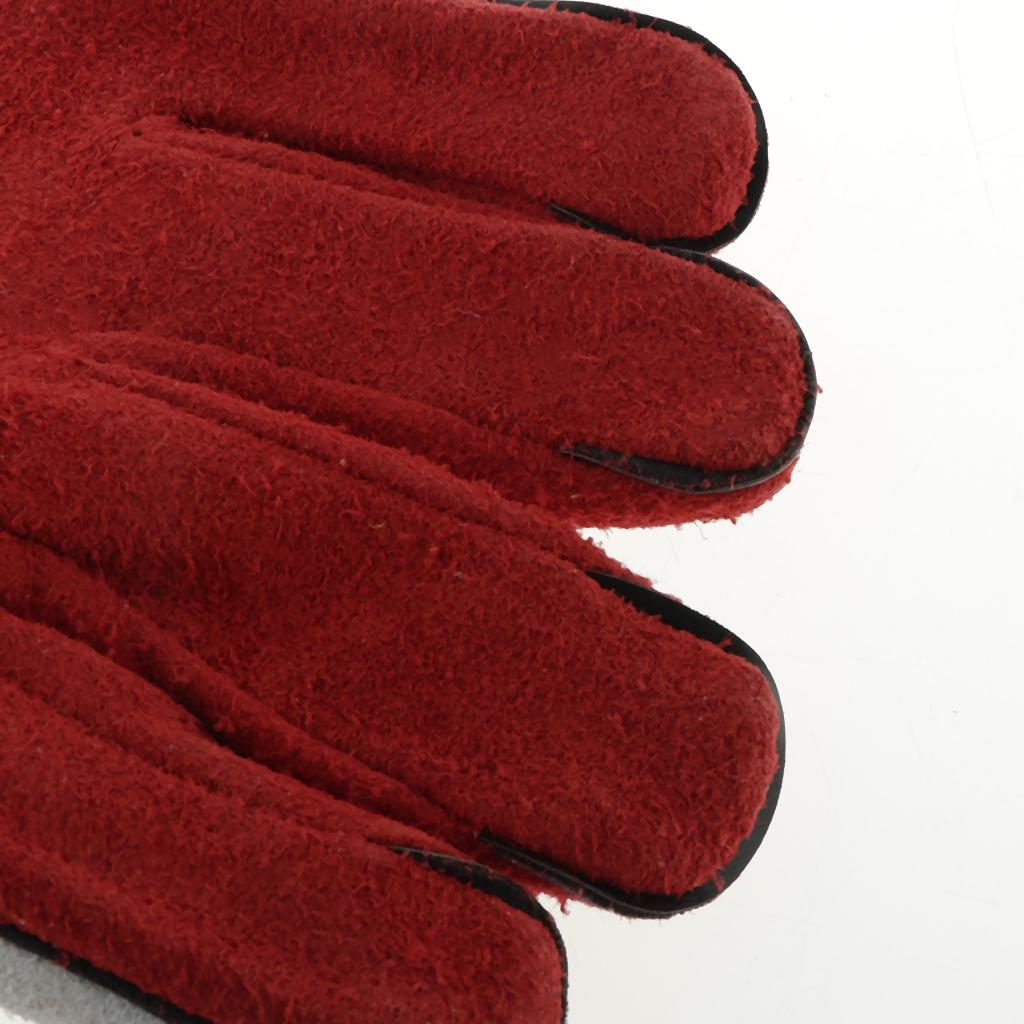 33cm Long Cowhide Welding Protective Gloves Hand Cover, provides good mix of durability, dexterity, abrasion resistance