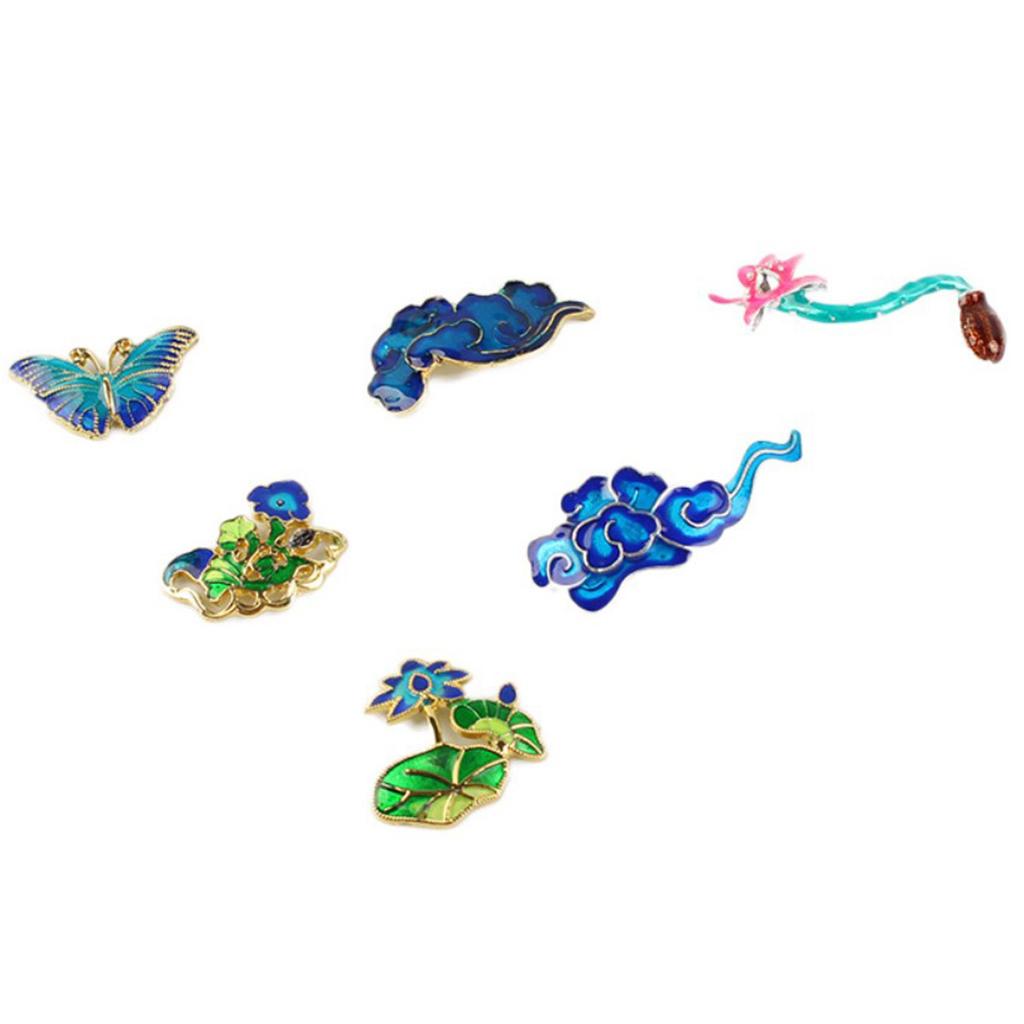 Floral Decorative Stud Metal Pendant Piece Chinese Teaware Decor Cloud B