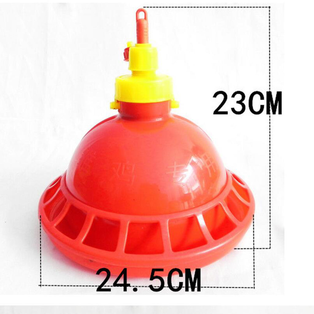 Plastic Chicken Waterer Domestic Fowl Feeding Water Supplies Fountain Bowl