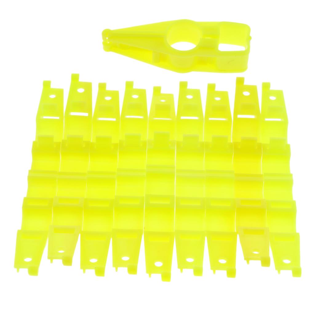 10 Pieces Poultry Chicken House Drinking Waterline Pipe Clip Round Square