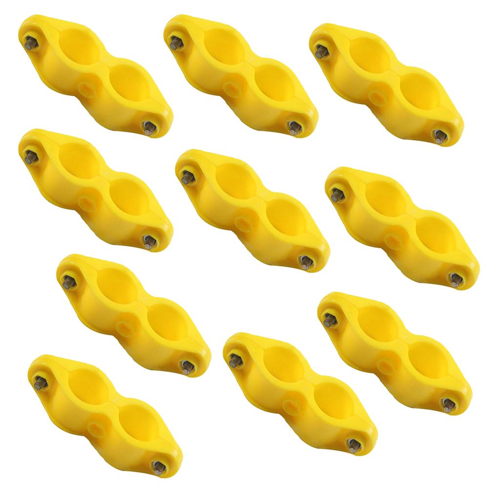 10 Pieces Poultry Chicken House Drinking Waterline Pipe Clip Screw Round