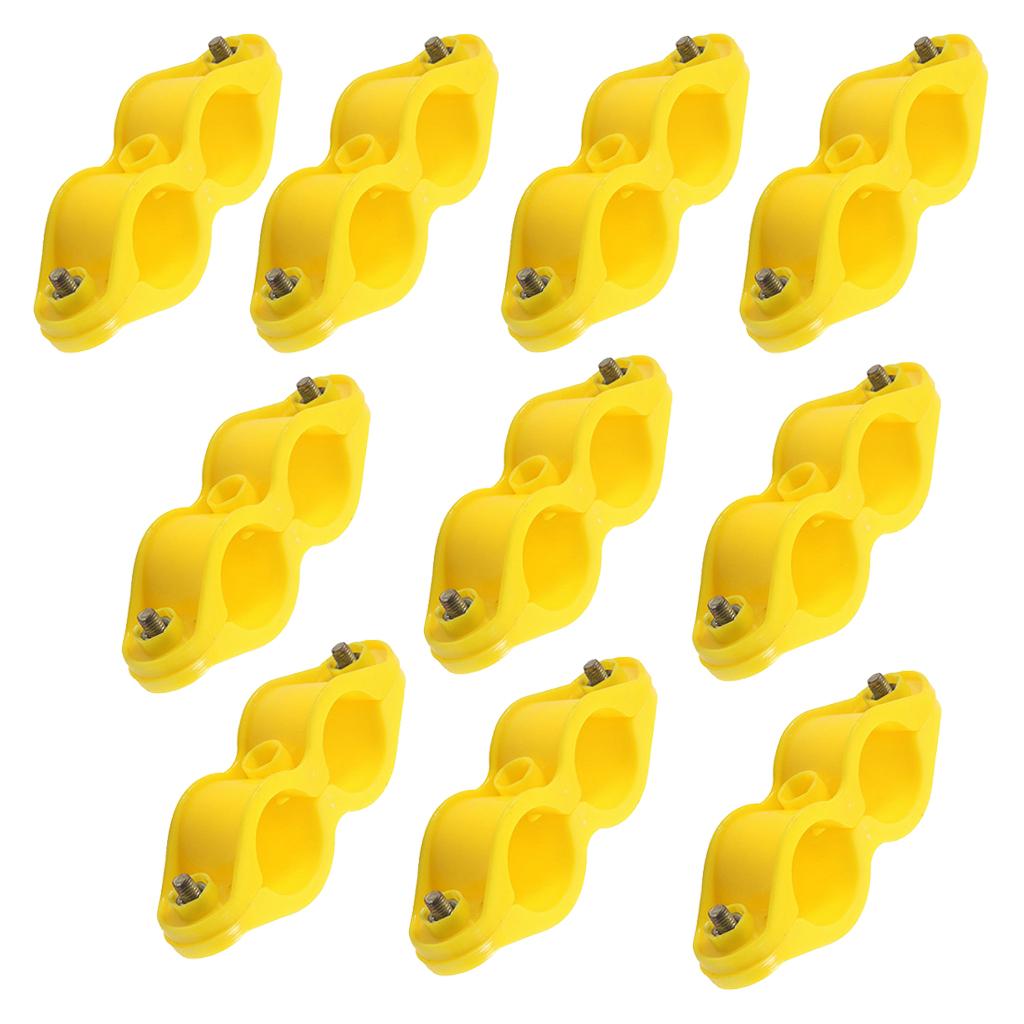 10 Pieces Poultry Chicken House Drinking Waterline Pipe Clip Screw Round