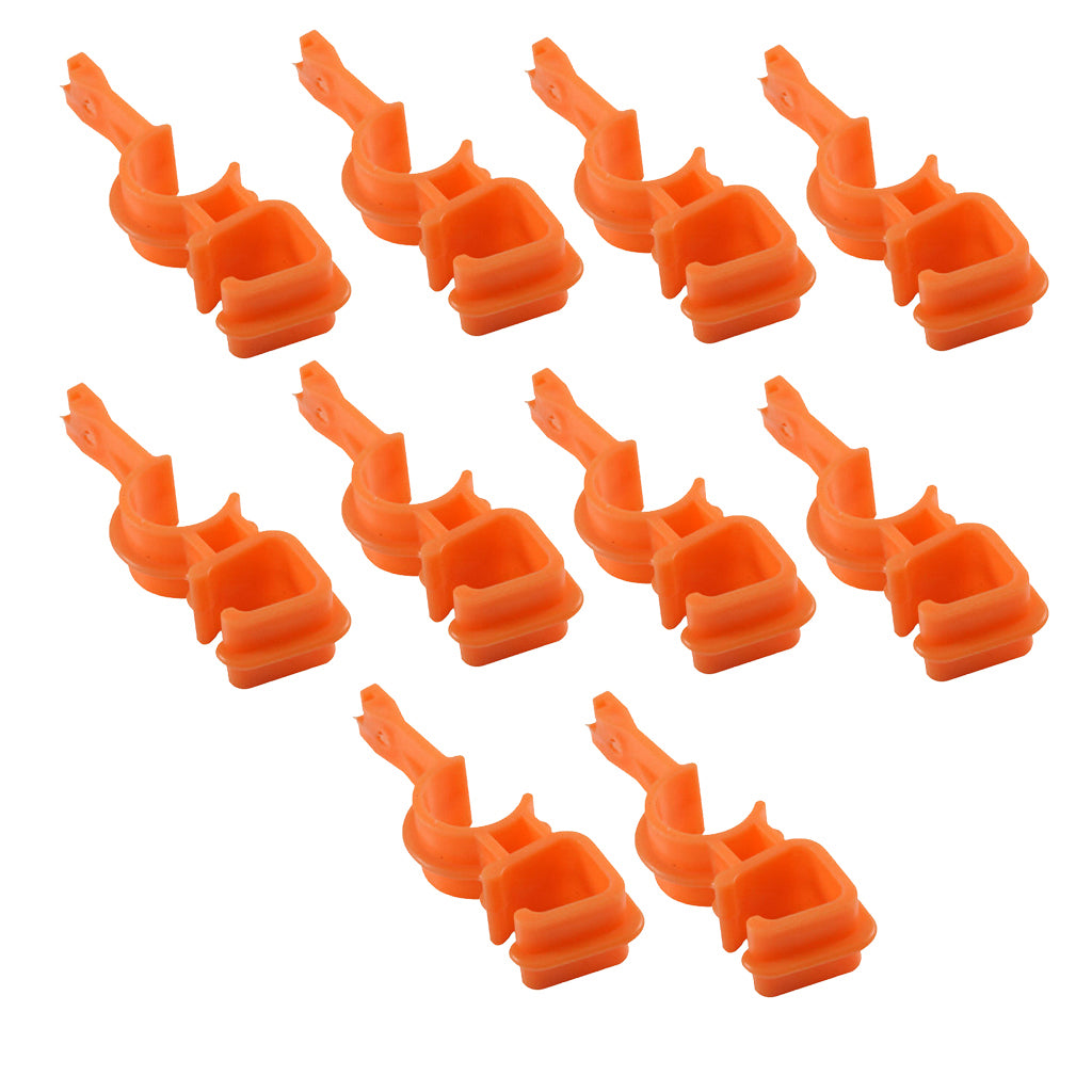 10 Pieces Poultry Chicken House Drinking Waterline Pipe Clip S Square