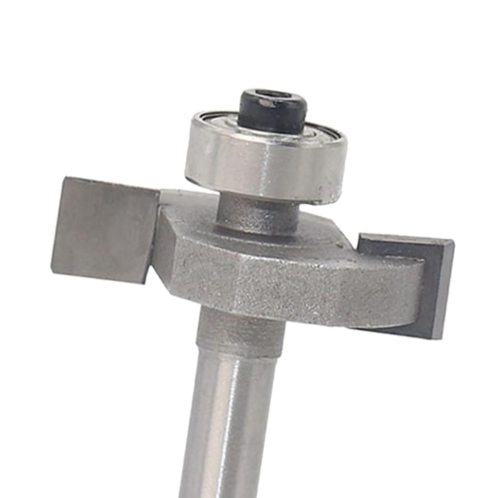 T Slot Rabbeting Biscuit Cutter Router Bit w/Bearing Woodworking Slotting 6