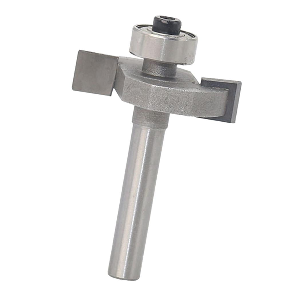 T Slot Rabbeting Biscuit Cutter Router Bit w/Bearing Woodworking Slotting 6