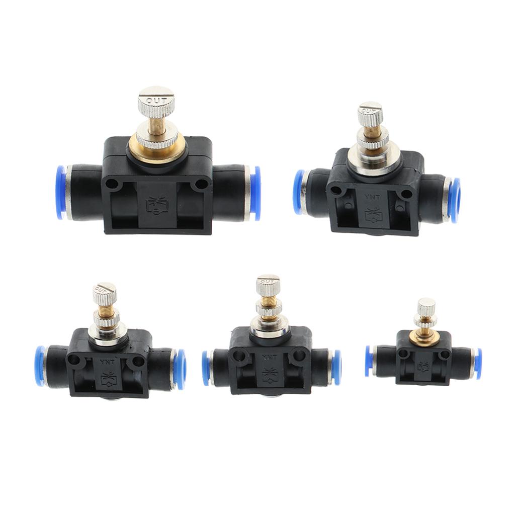 Restrictor Valve Throttle Valve Pneumatic Pneumatic Quick Connector 4mm