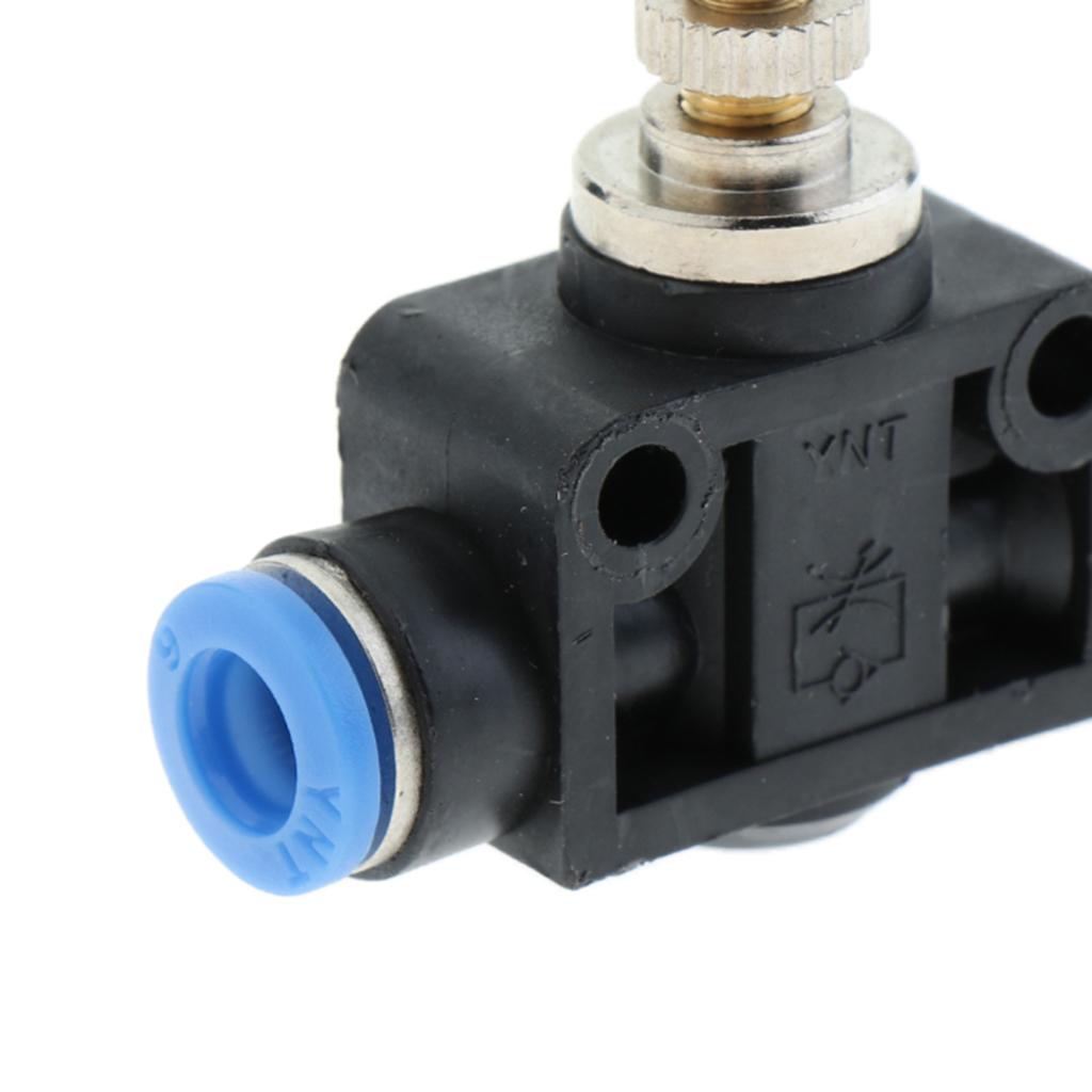 Restrictor Valve Throttle Valve Pneumatic Pneumatic Quick Connector 6mm