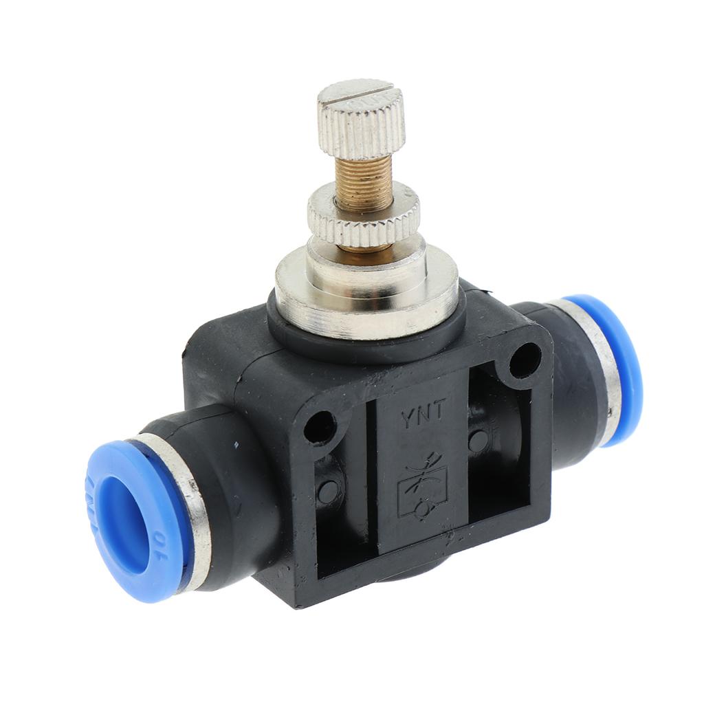 Restrictor Valve Throttle Valve Pneumatic Pneumatic Quick Connector 10mm