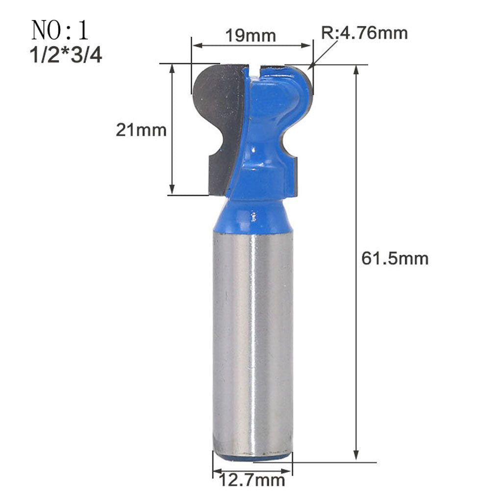 Woodworking T-Slot T-Track Slotting Router Bits Groove Cutter 1/2