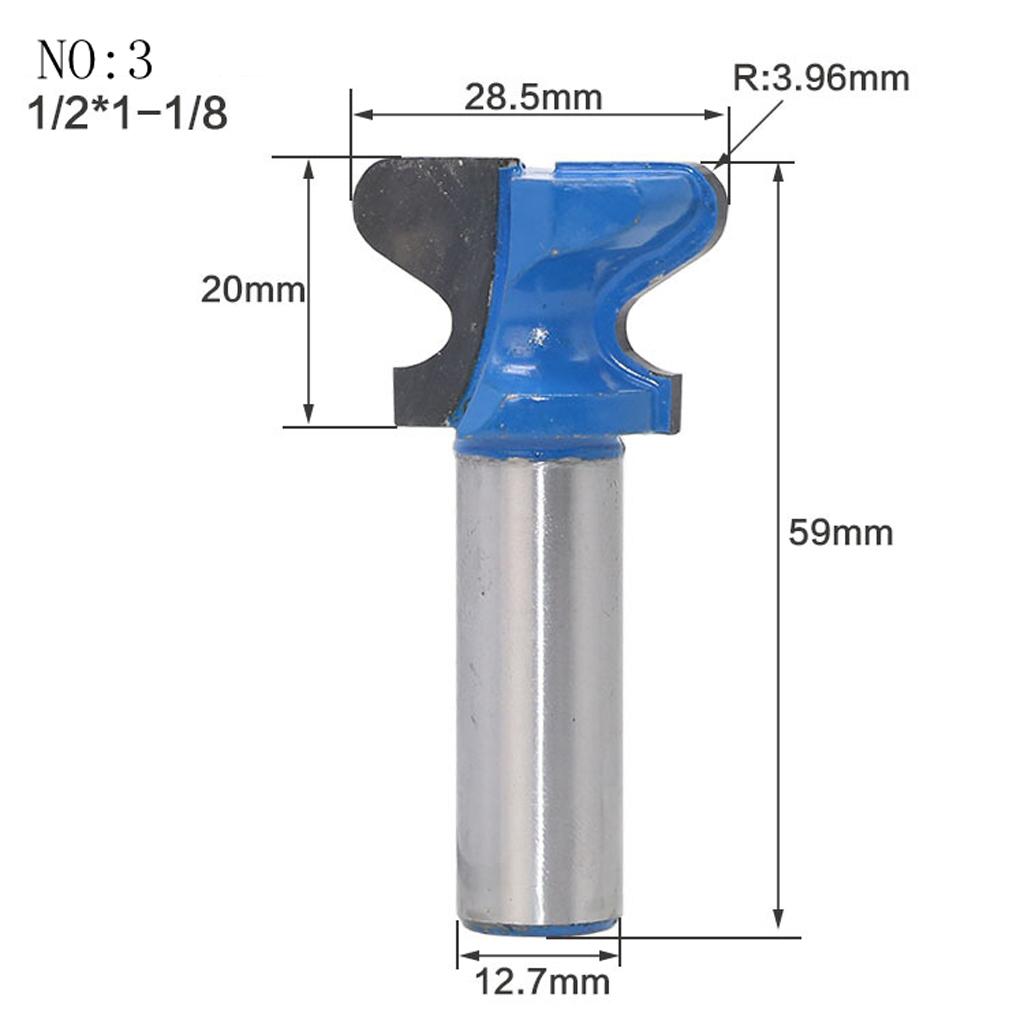 Woodworking T-Slot T-Track Slotting Router Bits Groove Cutter 1/2" Shank 3